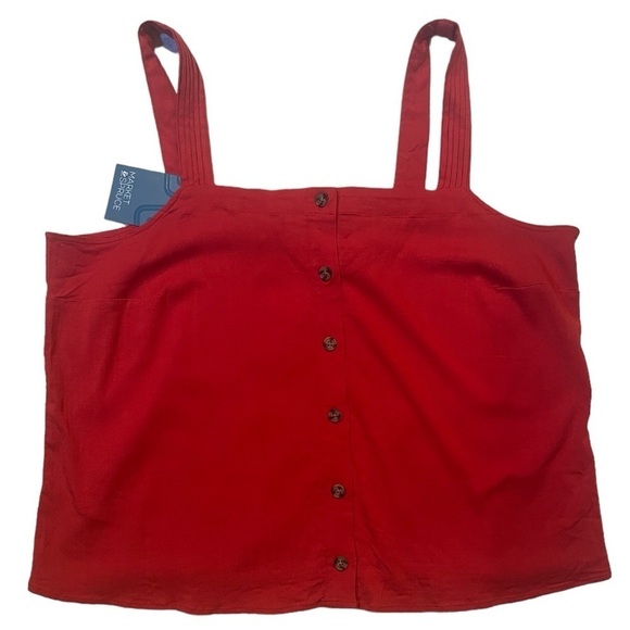Market & Spruce NWT  Camisole Button Downdown in style Telney Orange in size 1X - Picture 1 of 8